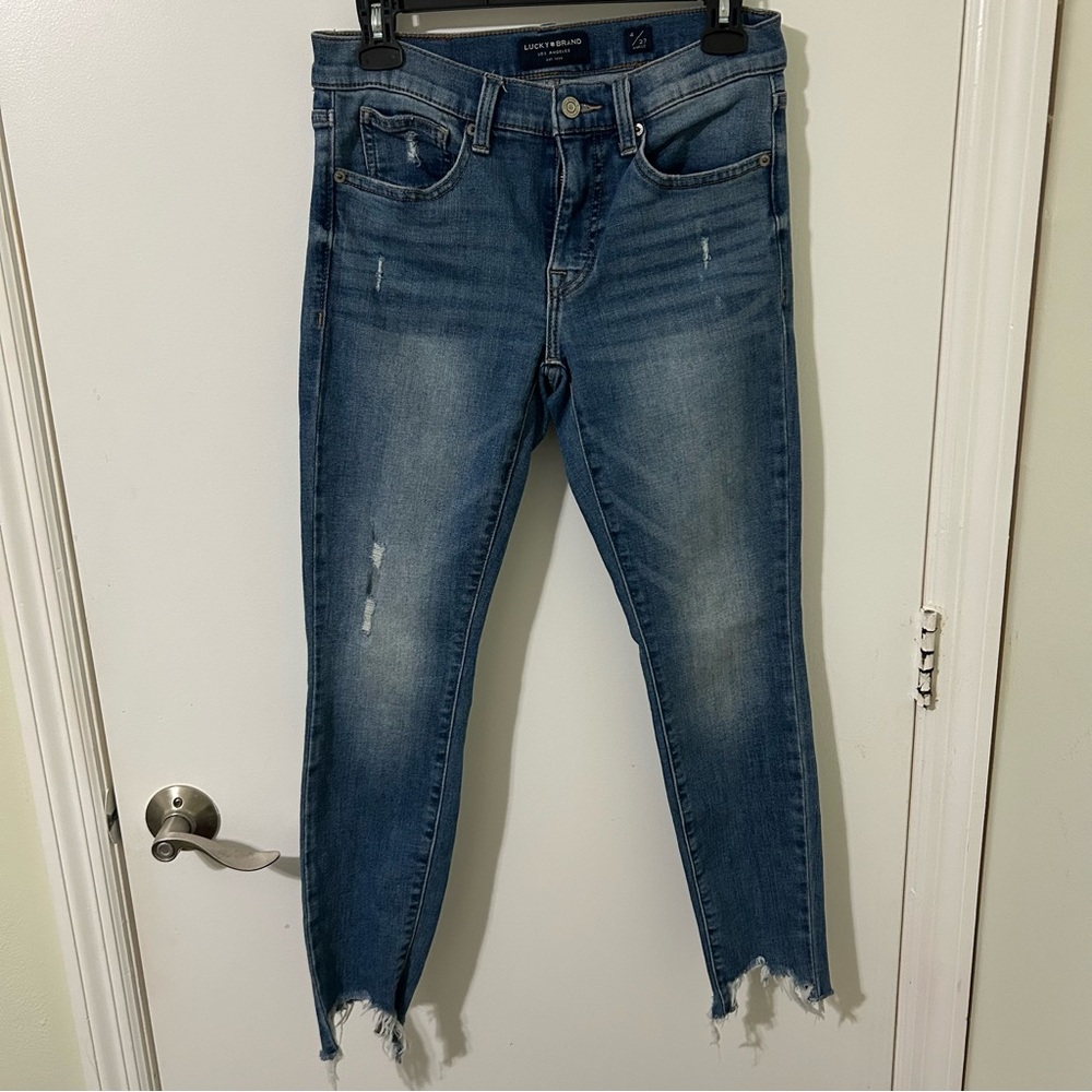 Lucky Brand | Women's Blue Denim Ankle Mid-Rise Skinny Jeans | Size 4 / 27 NWOT